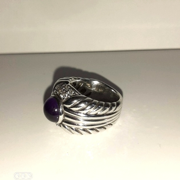 Judith Ripka .925 Sterling Silver Amethyst CZ Size 7 - Picture 2 of 8